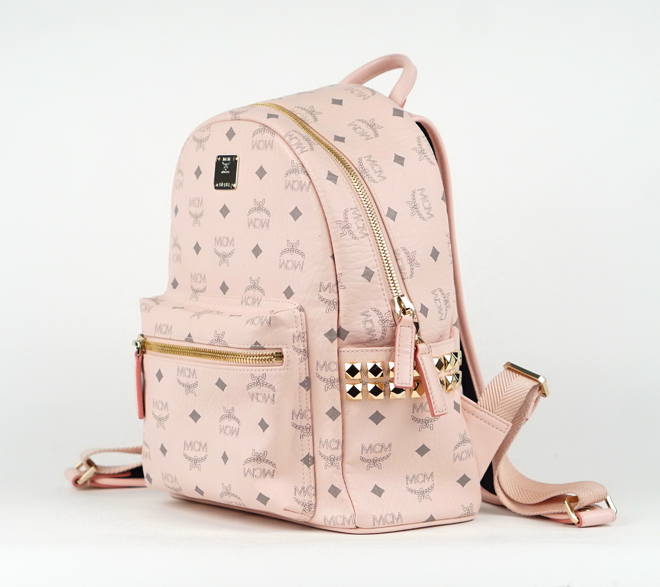 Hot pink hot sale mcm backpack